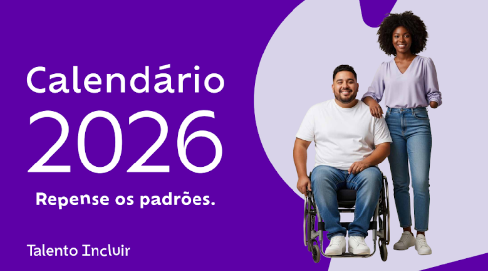Capa do calendário inclusivo de 2026 da Talento Incluir